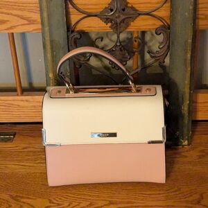 Dune London Cream & Blush Color Block Handbag/Crossbody